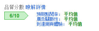 google adwords 品質分數