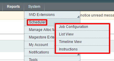Magento schedule