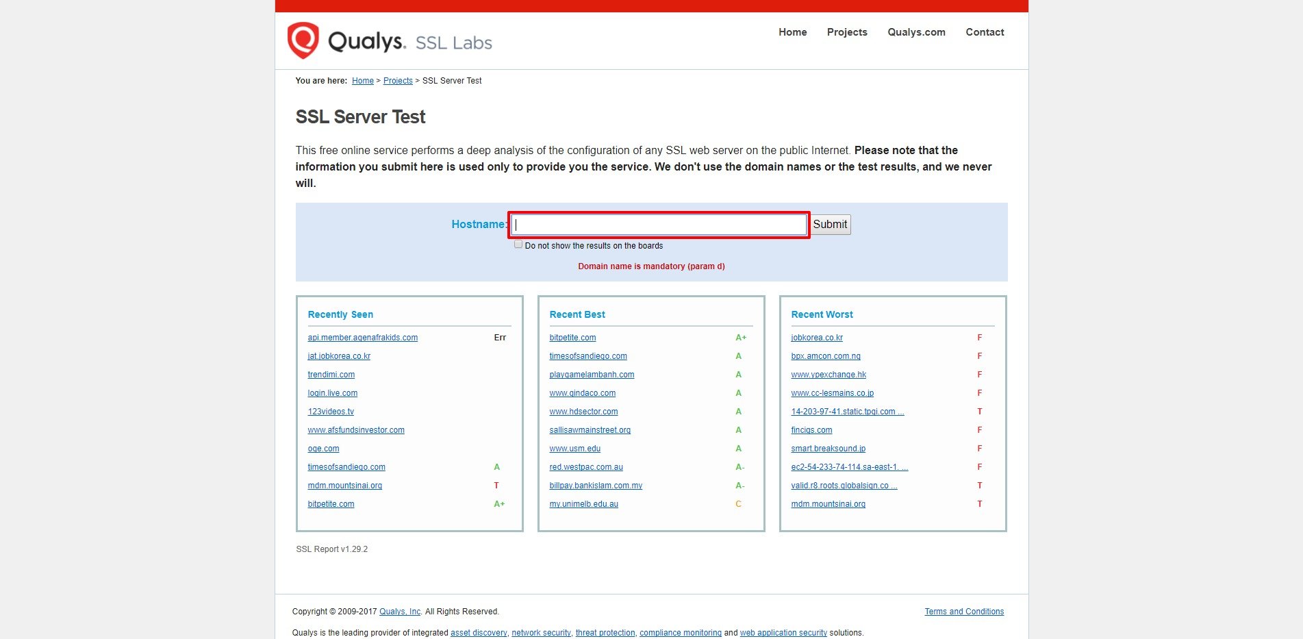 Qualys SSL LABS 01