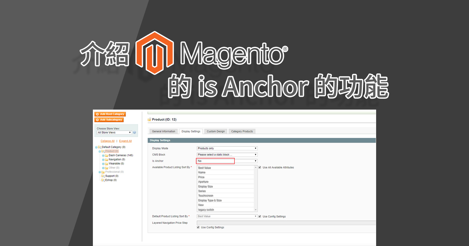 Magento 1.9版 is Anchor 功能