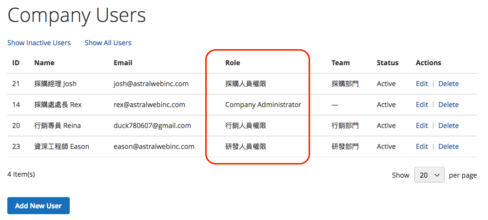  Magento商業版b2b企業會員多帳號 16