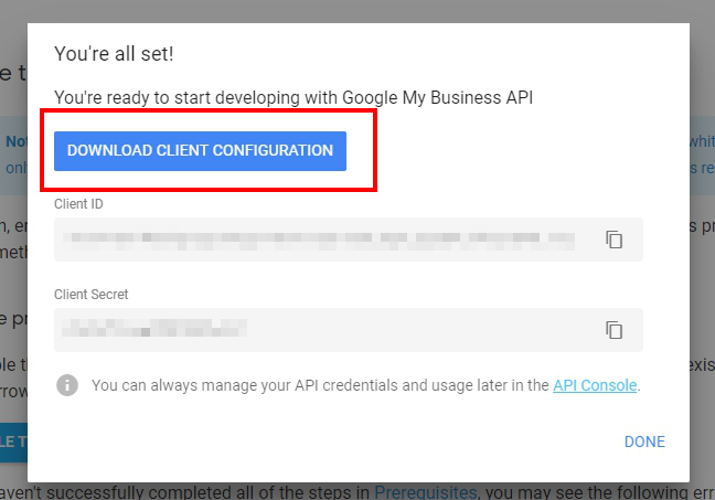 Google mybusiness api